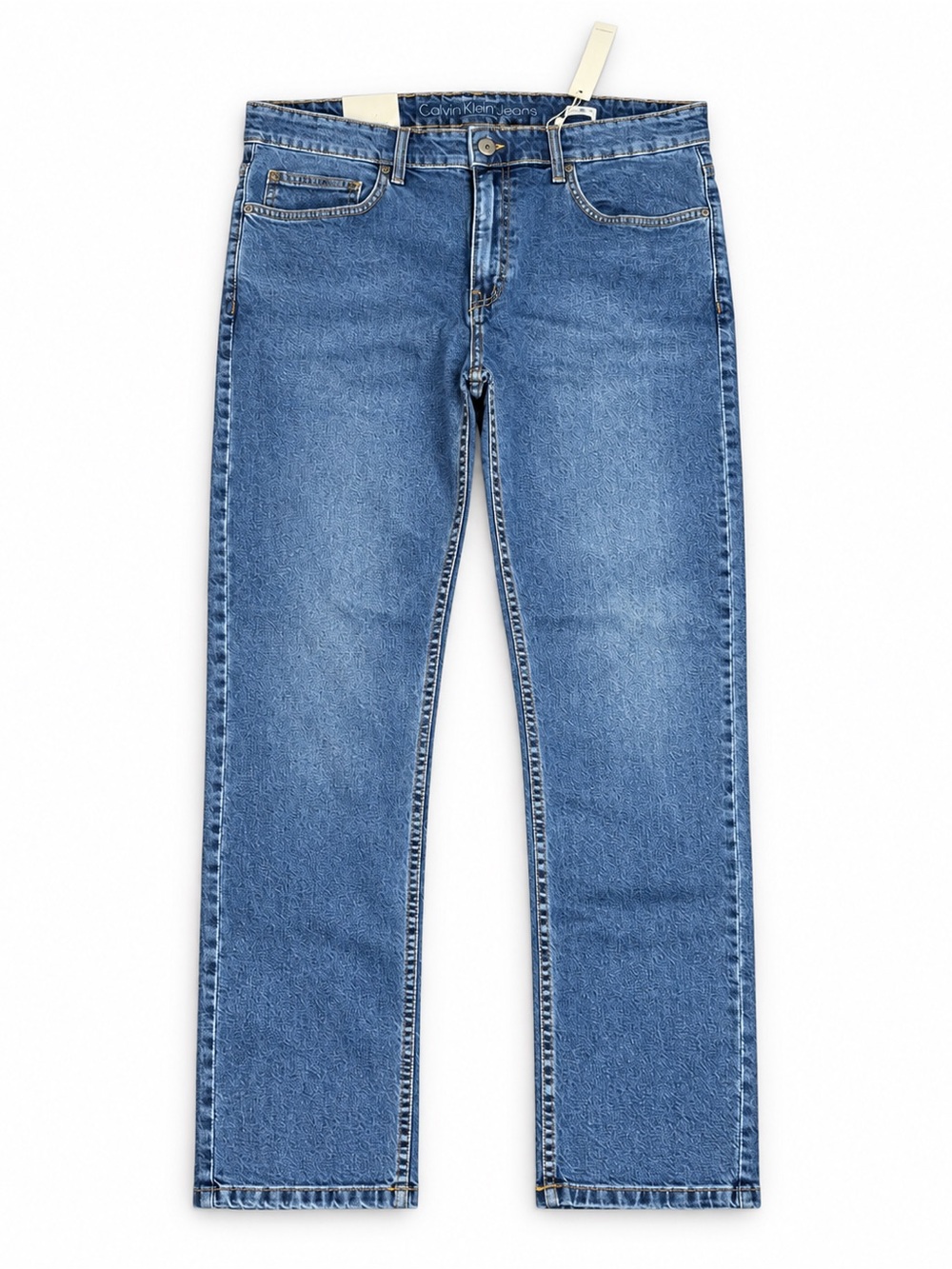 Calvin Klein Jeans Men’s 36x30 Slim Straight Blue Denim Stretch Jeans NWT